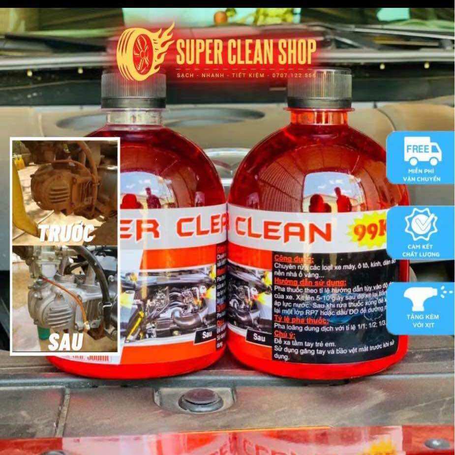 Tẩy lóc máy superclean, vệ sinh đa năng.