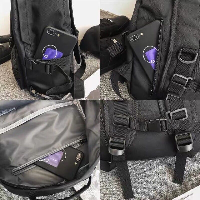 Balo basic Unisex đen SS2020(2khoá) 🥳 CÓ SẴN 🥳