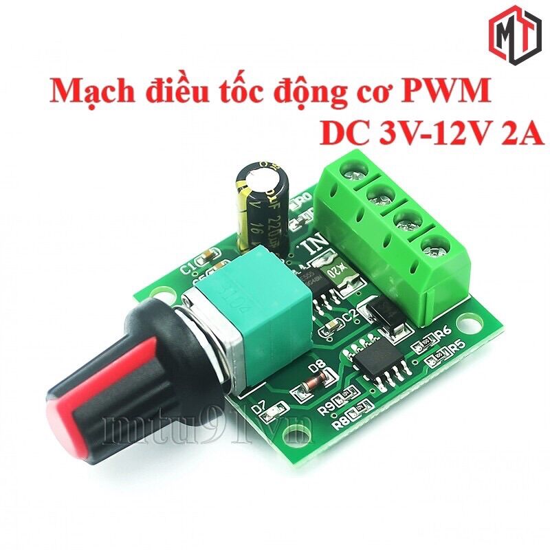 Mạch Điều Chỉnh Tốc Độ PWM 1.8V 3V 5V 6V 12V 2A Điều Tốc DC1.8-15V.