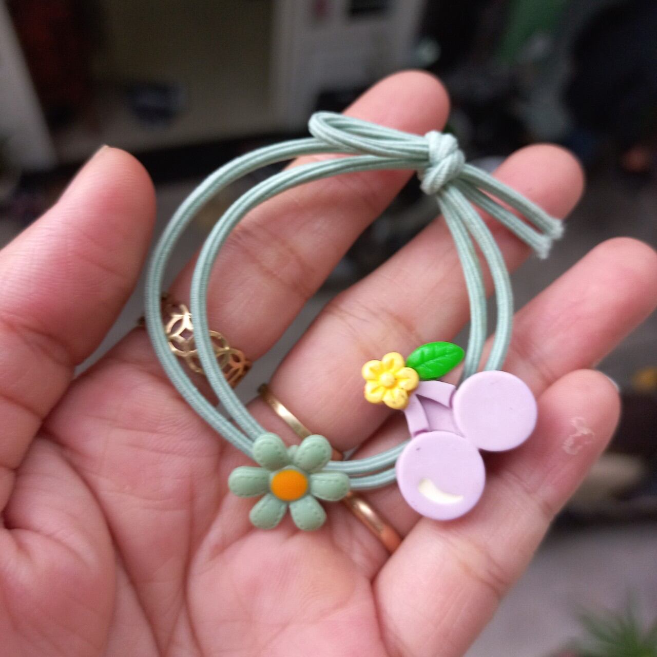 Dây cột tóc trái cây dễ thương 02 (được chọn mẫu)