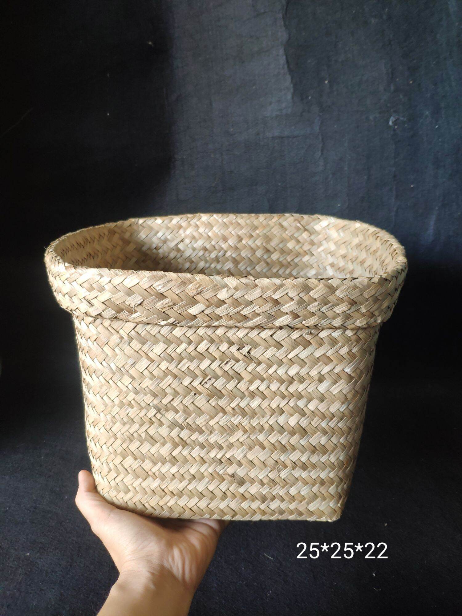 chậu, giỏ trồng cây chất liệu cói