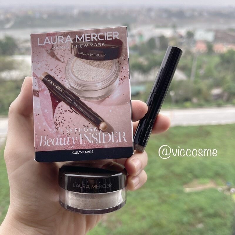 [CHÍNH HÃNG] Set phấn phủ Laura Mercier nhũ mắt Sephora Gift Birthday