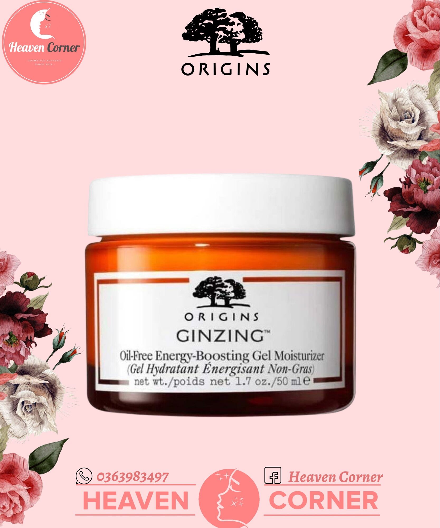 Kem dưỡng Origins GinZing Oil-Free Energy Boosting Gel Móiturizer 30ML