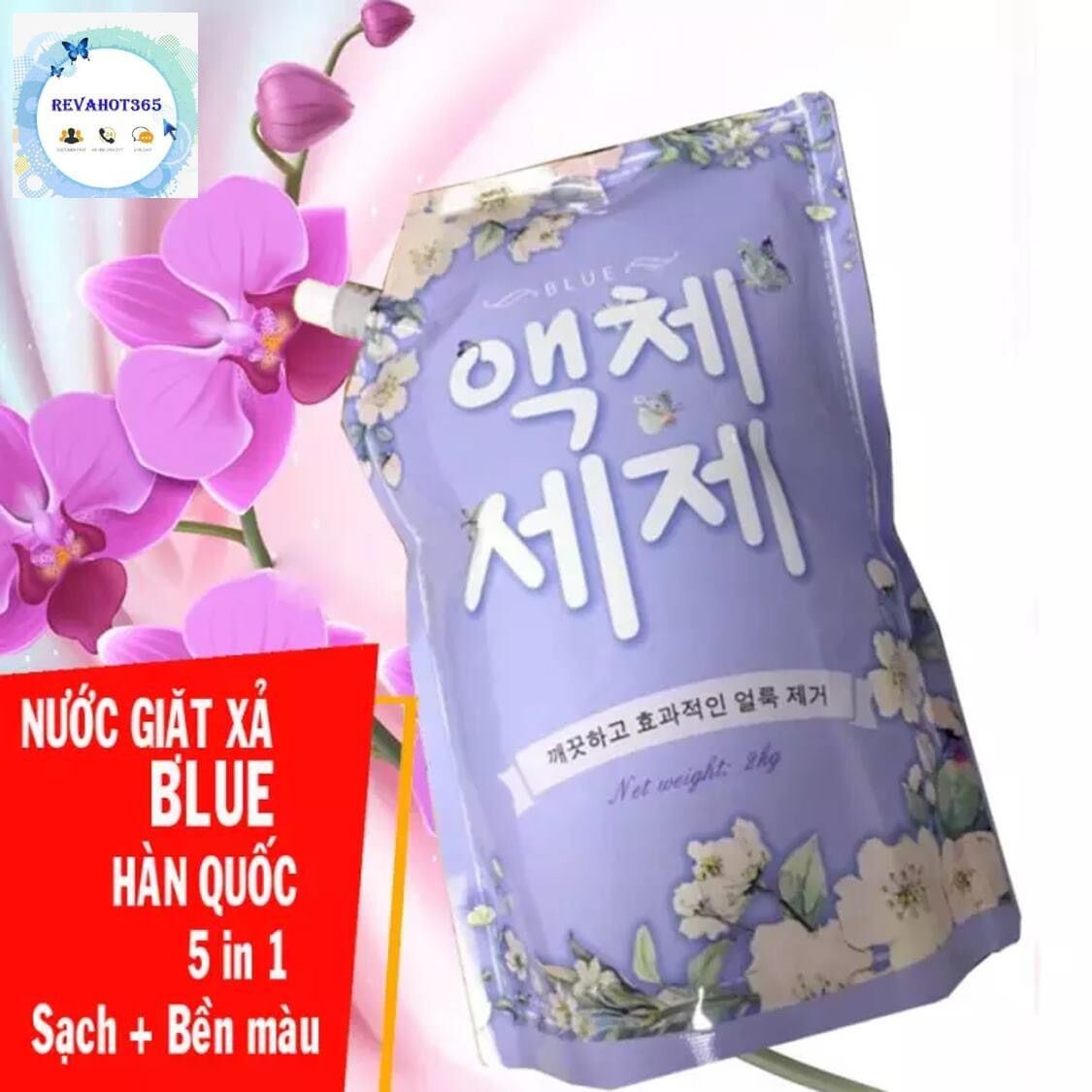 Nước giặt blue 2 lít chuẩn 2 màu mùi hương