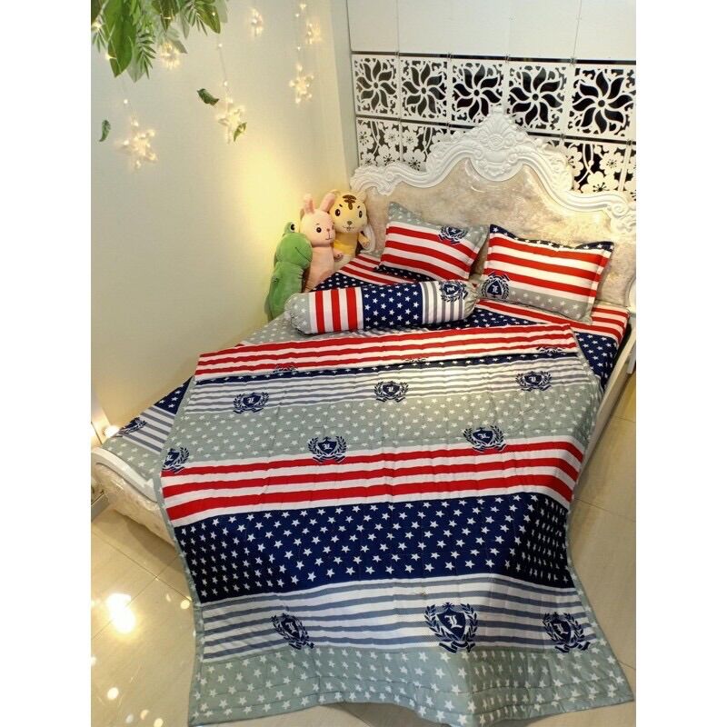 Chăn hè COTTON POLY trần bông 3 lớp (Được chọn mẫu)