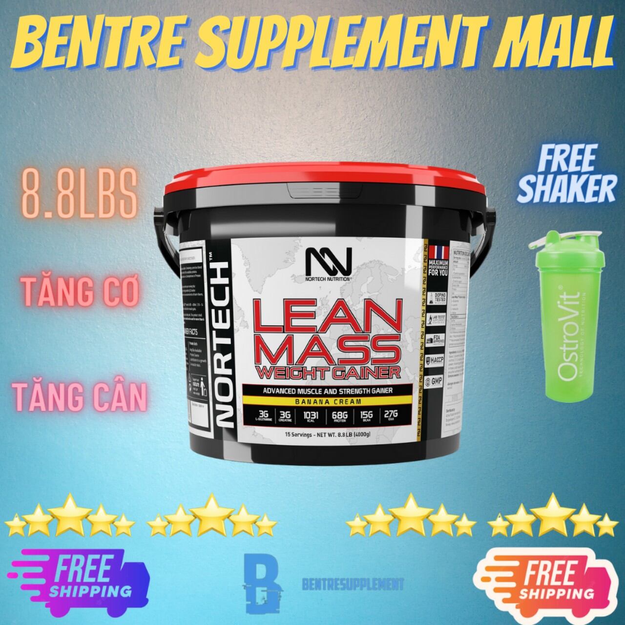 NORTECH LEAN MASS SỮA TĂNG CÂN TĂNG CƠ 4KG