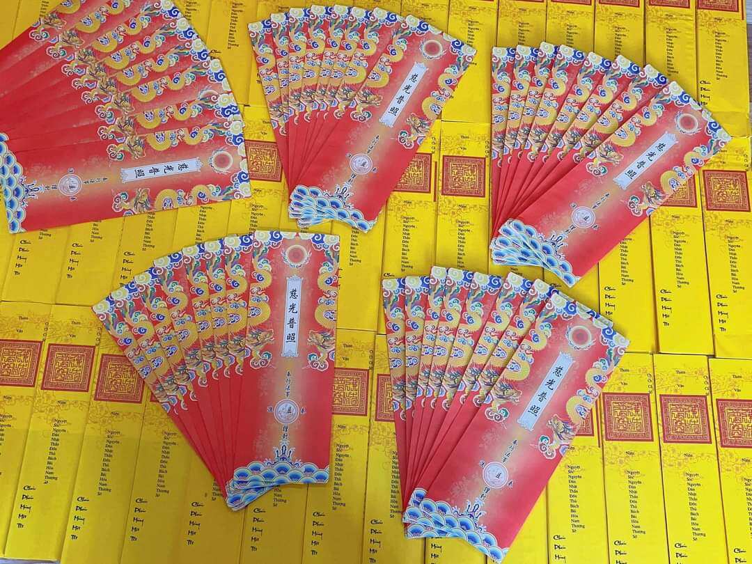 Bộ Sớ Tết 8 lá sớ kèm vỏ