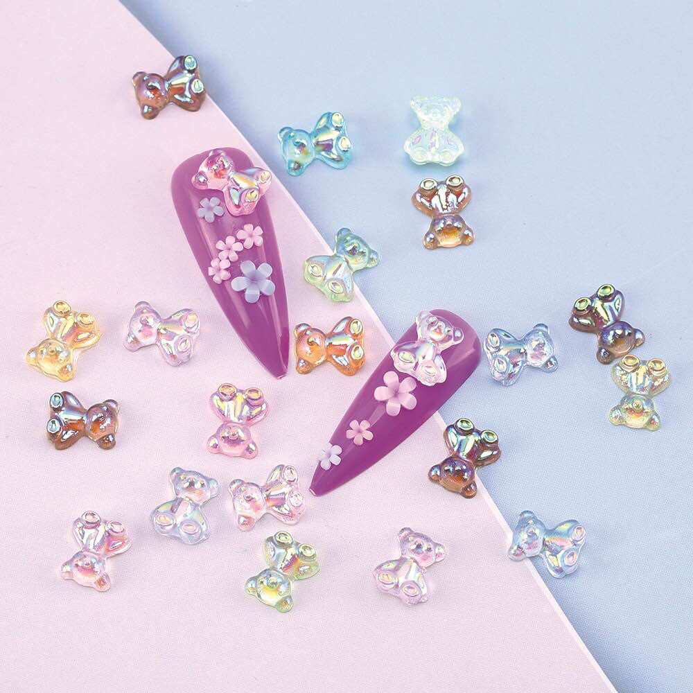 CHARM GẤU GẮN NAIL ( SET 10 CÁI )