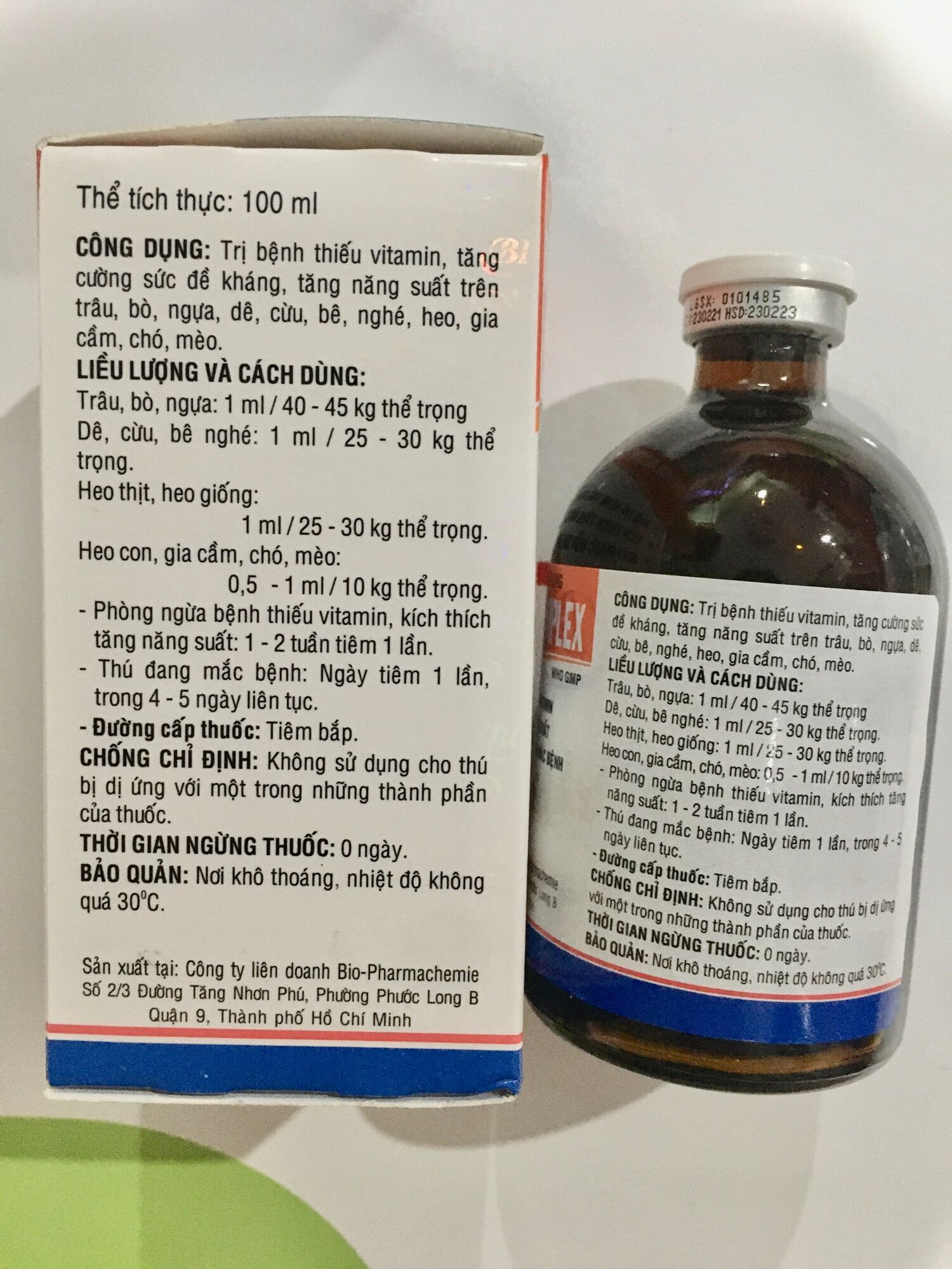 BIO-ADE BCOMPLEX 100ml kích thích vật nuôi mau lớn thèm ăn.