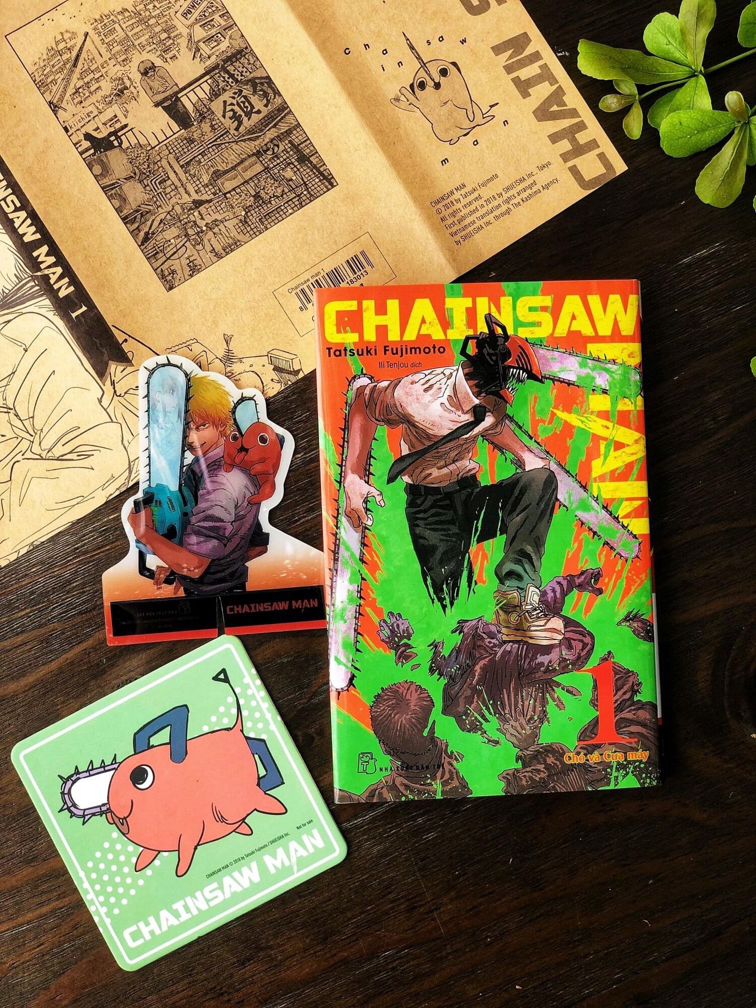 Chainsaw man tập 1 Bìa 2 mặt -tặng kèm lotly và standee