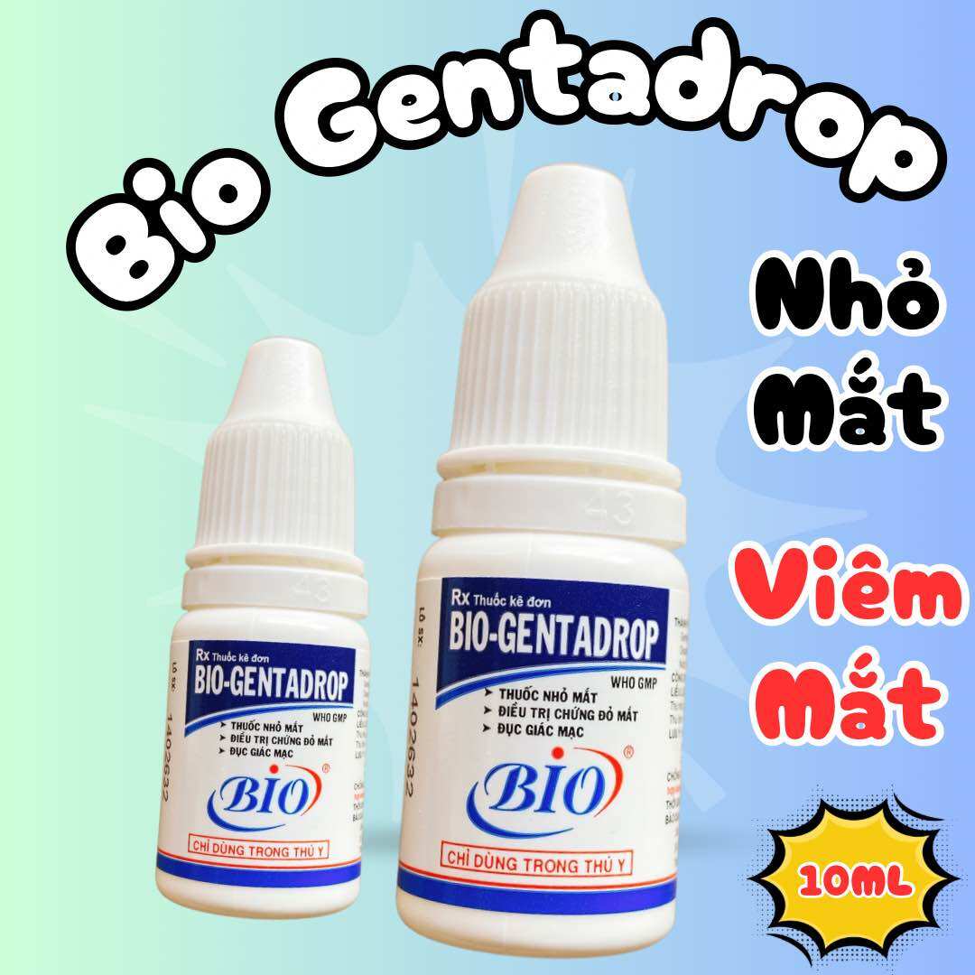 Bio Gentadrop thuốc nhỏ mắt trị đỏ mắt, chảy nước mắt thú cưng