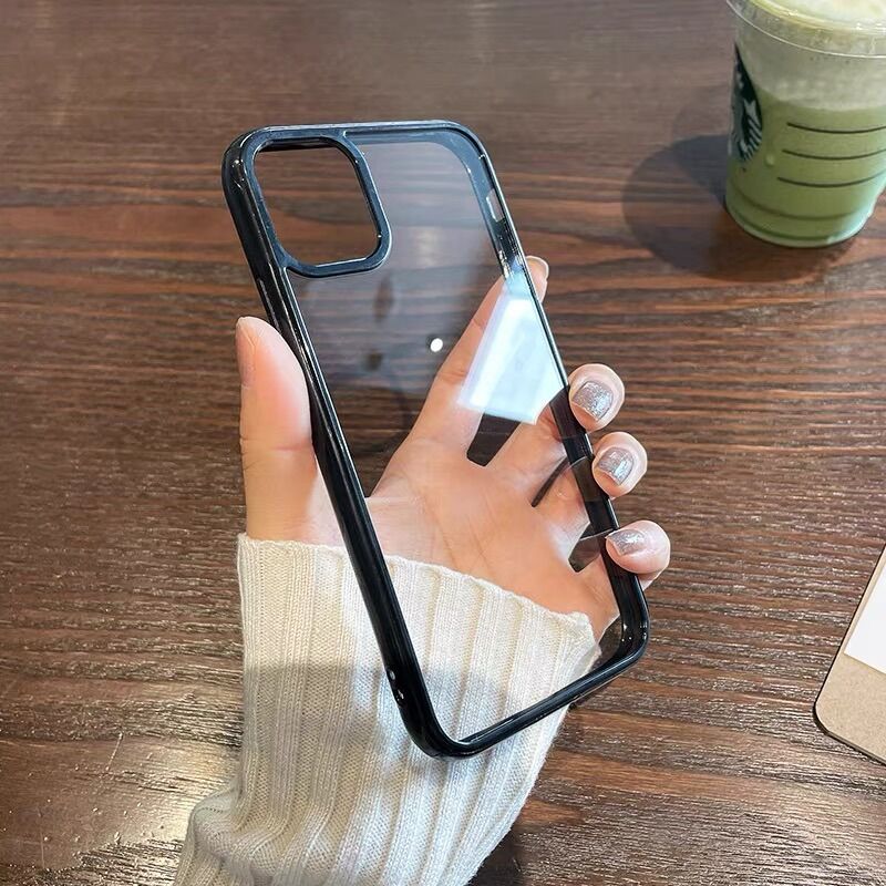 Ốp lưng iphone VIỀN ĐEN BASIC SIÊU TRONG LOẠI ĐẸP CHỐNG Ố