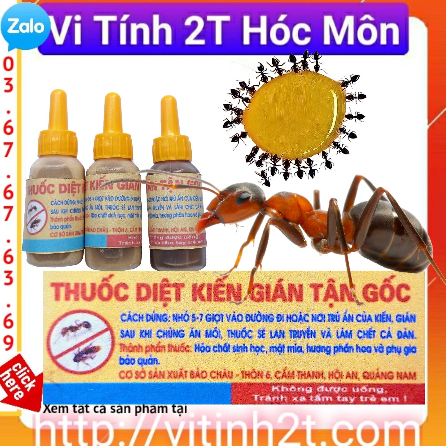 2 lọ thuốc diệt kiến gián sinh học bảo châu