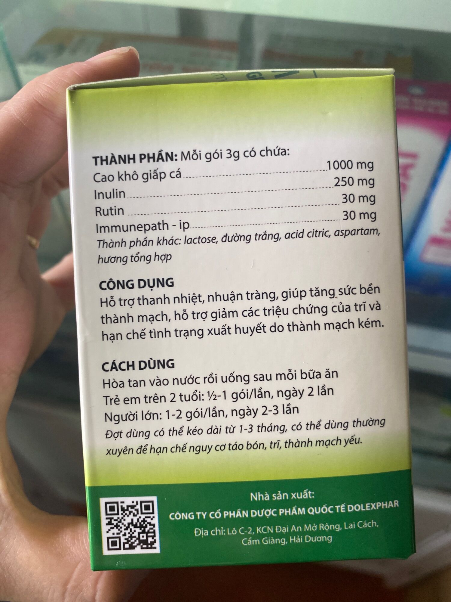 CỐM GIẤP CÁ extra TÂM DƯỢC (hộp 30g x 3g)