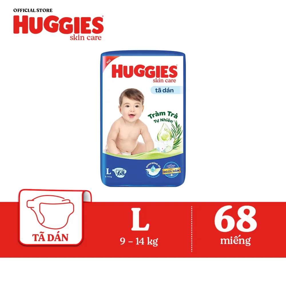 Tã dán Huggies S80/M76/L68/XL62/Xxl56