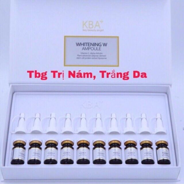 Hộp 10 lọ tế bào gốc giảm thâm nám trắng da KBA