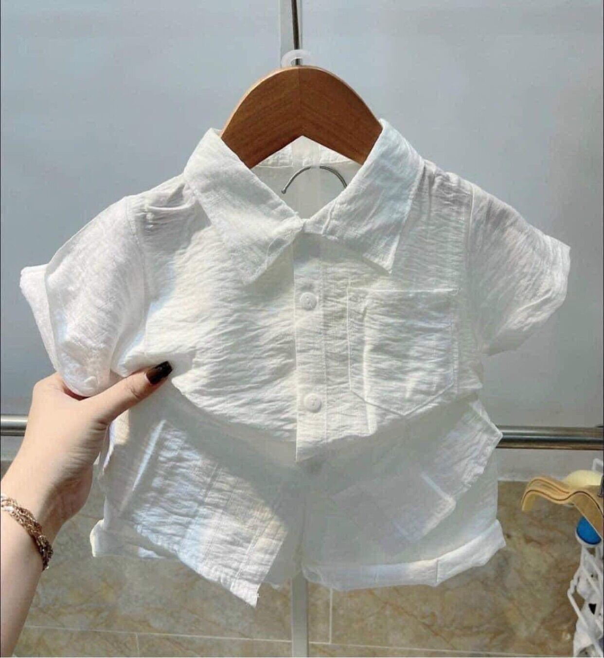 Bộ bé trai, Sét bộ đũi trơn cổ bẻ phối túi ngực