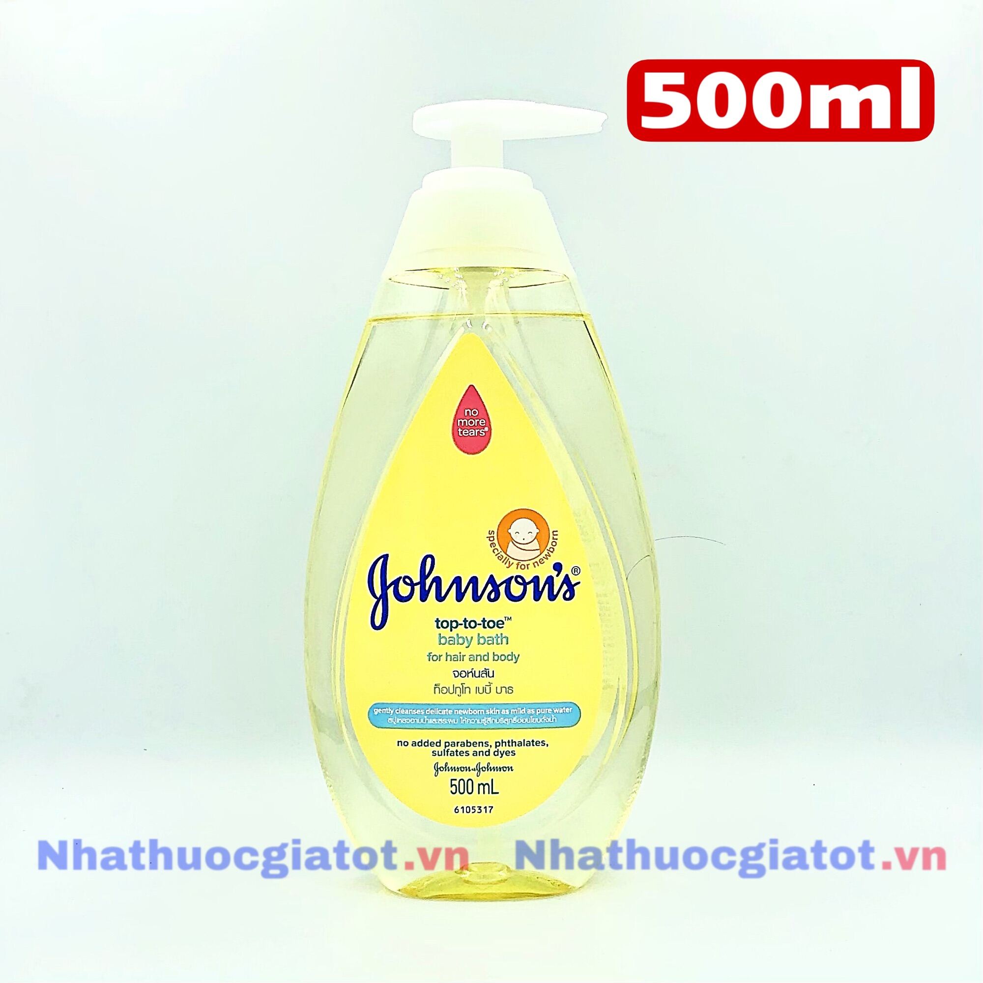 [Chai 500ml] Sữa Tắm Gội Toàn Thân Johson s Top To Toe thumbnail