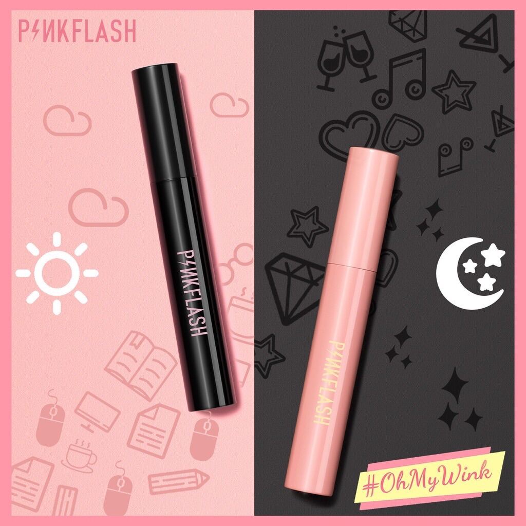 (FREESHIP) PF-E08 pinkflash Mascara chuốt mi chống nước ,không trôi giúp dài mi cong mi cao 7g