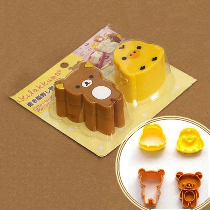 Bộ 2 Khuôn bento làm bánh qui , ép cơm , ép bánh mì