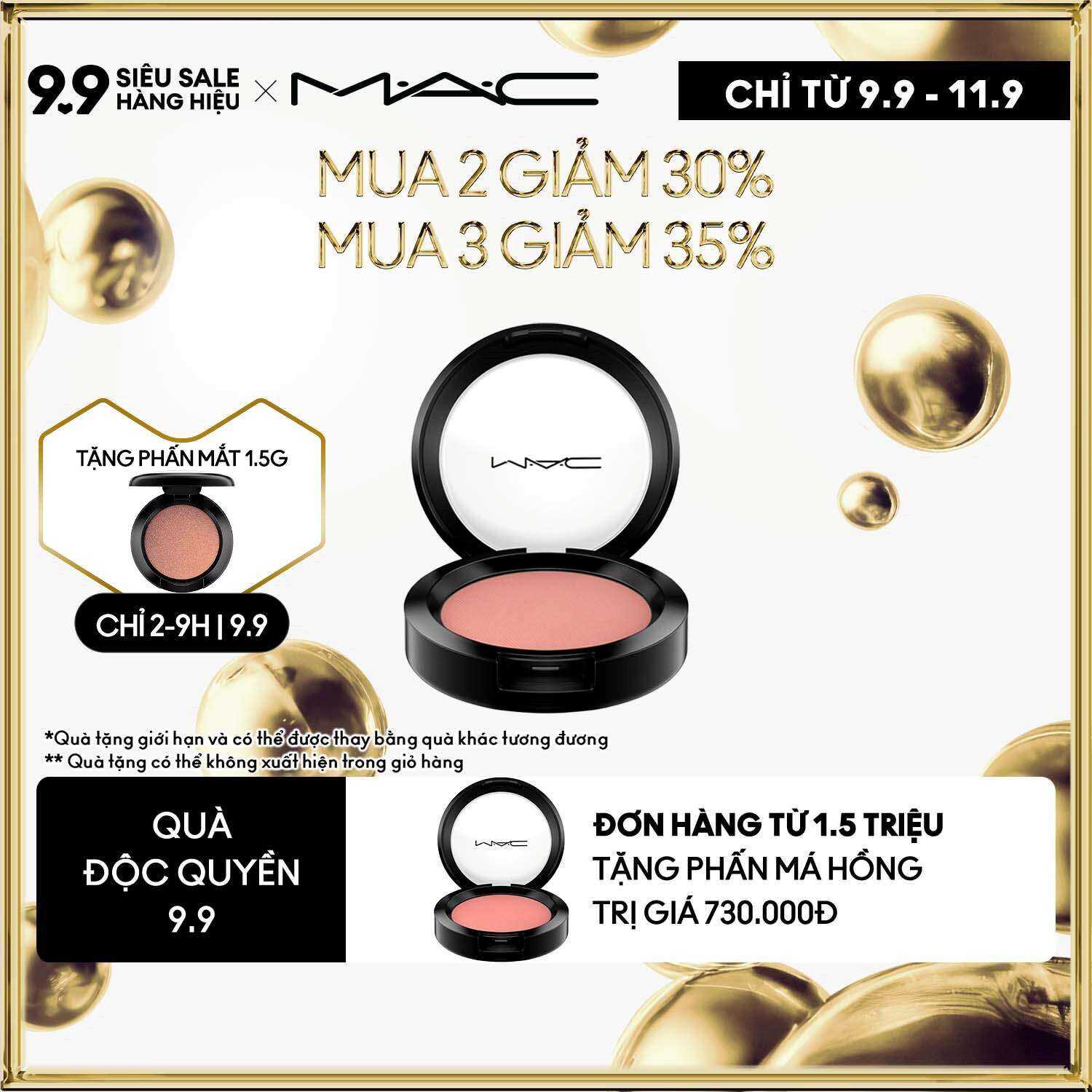 VOUCHER ĐẾN 200K: Phấn má hồng kết cấu siêu mỏng mịn và lên màu chân thật MAC Powder Blush 6g