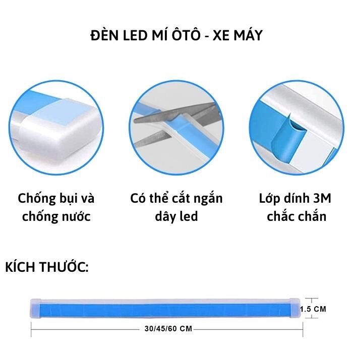 Led mí chạy audi gắn oto xe máy