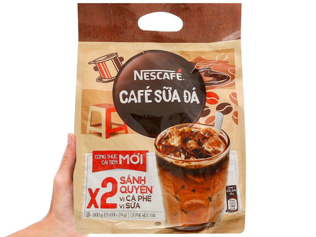 TÚI 25 GÓI CÀ PHÊ SỮA ĐÁ 24g NESCAFE