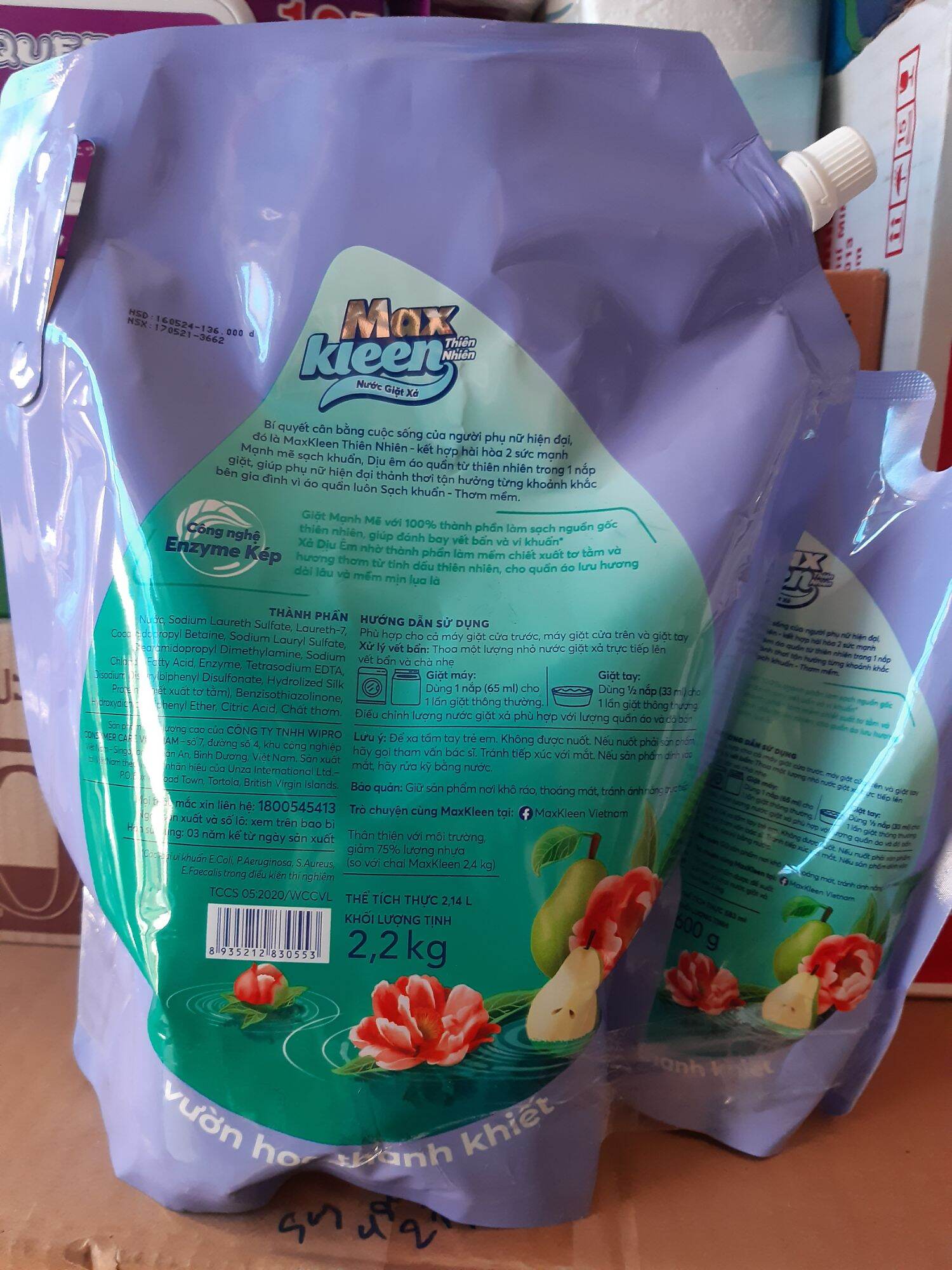 [HCM]NƯỚC GIẶT Max Kleen Vườn hoa Thanh khiết (Mới)