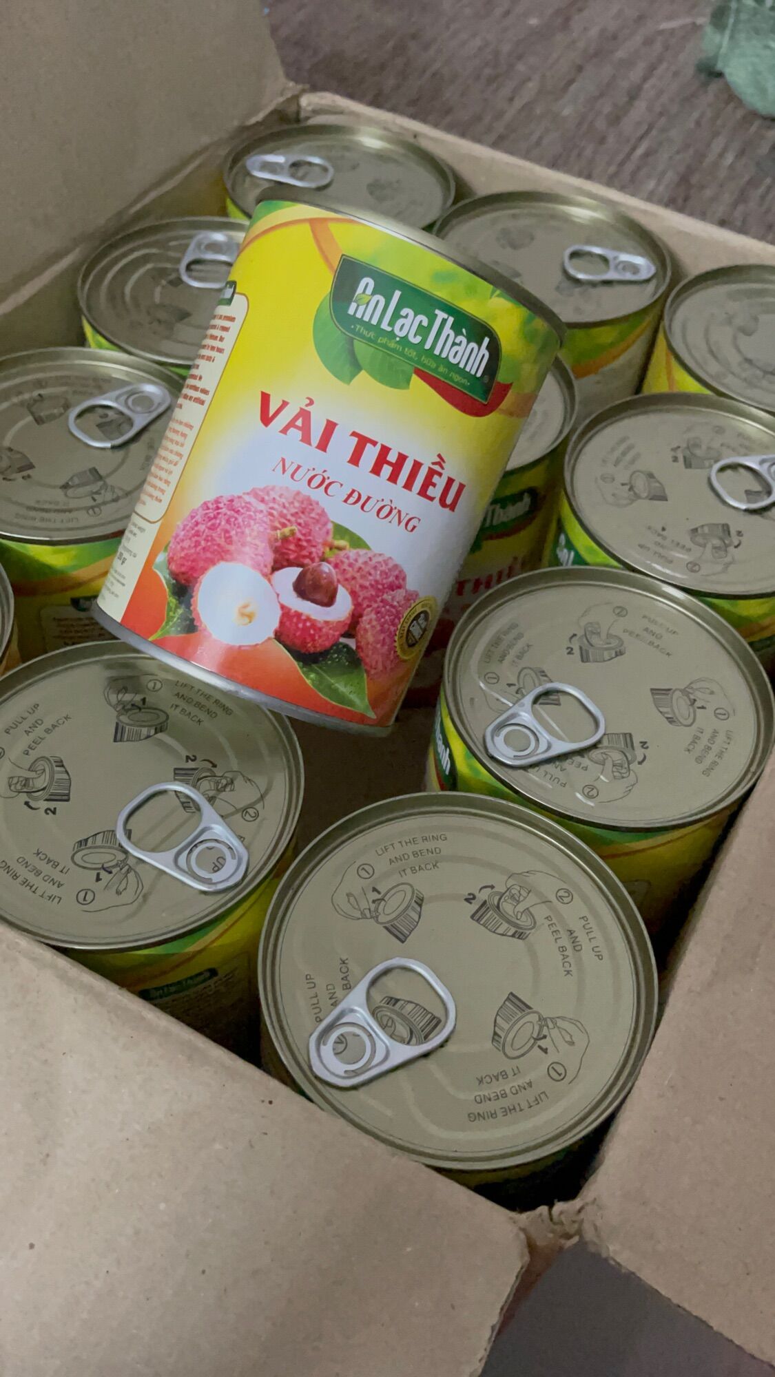 VẢI NGÂM NƯỚC ĐƯỜNG ĐÓNG LON 565G