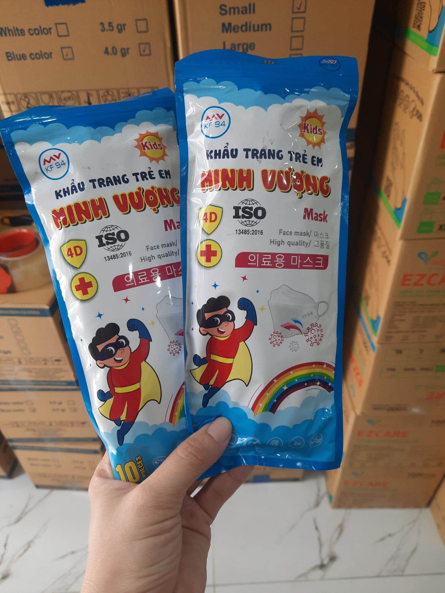 KHẨU TRANG KF94 BÉ ( COMBO 5 BỊCH=50 Cái)