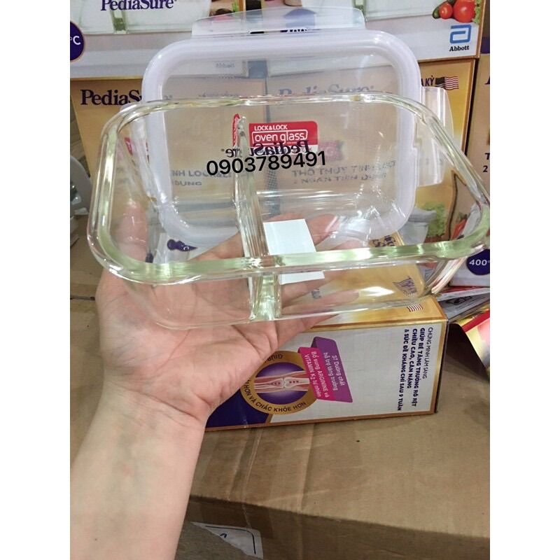 👍🧸 HỘP THỦY TINH CHIA NGĂN LOCK & LOCK 1.05L 👍👍