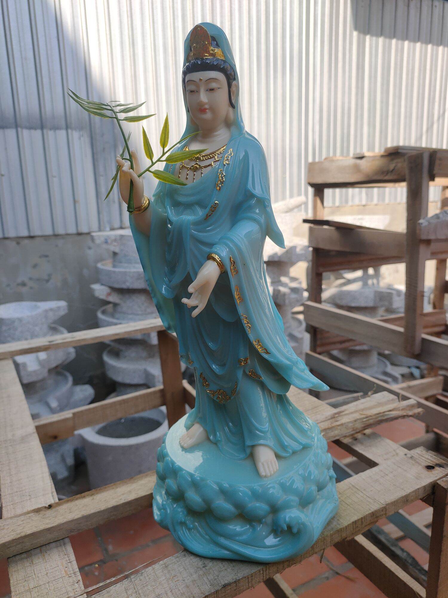 Tượng  Quan Âm Nam Hải cao 40cm