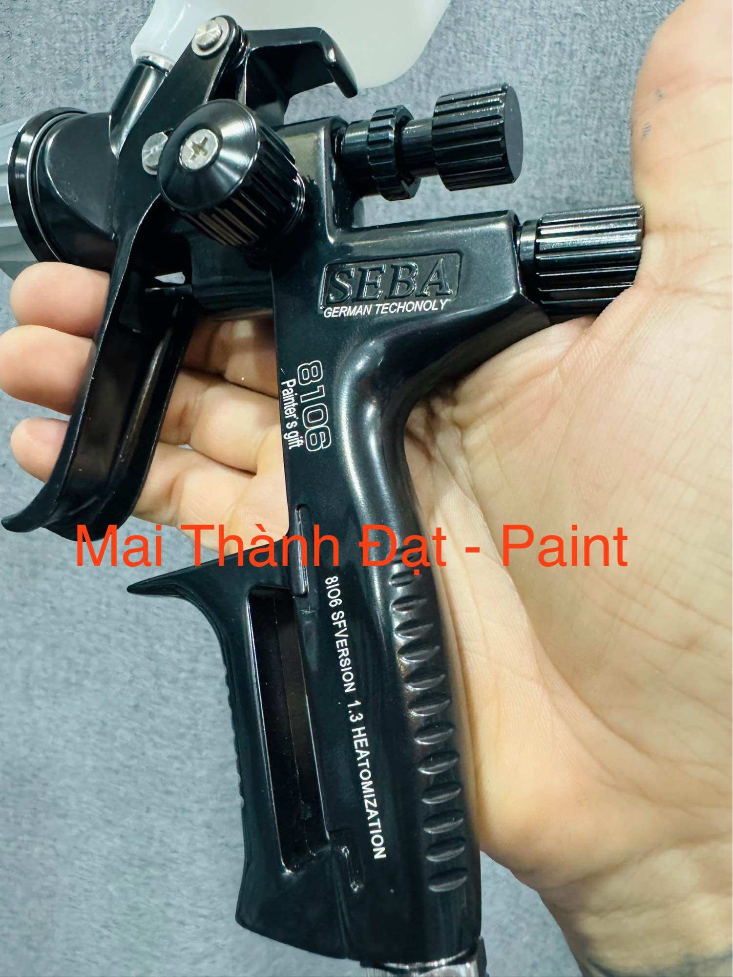 Súng Phun Sơn Seba 8106 ( Sơn oto xe máy ) Đầu Phun Chuẩn 1.3mm .