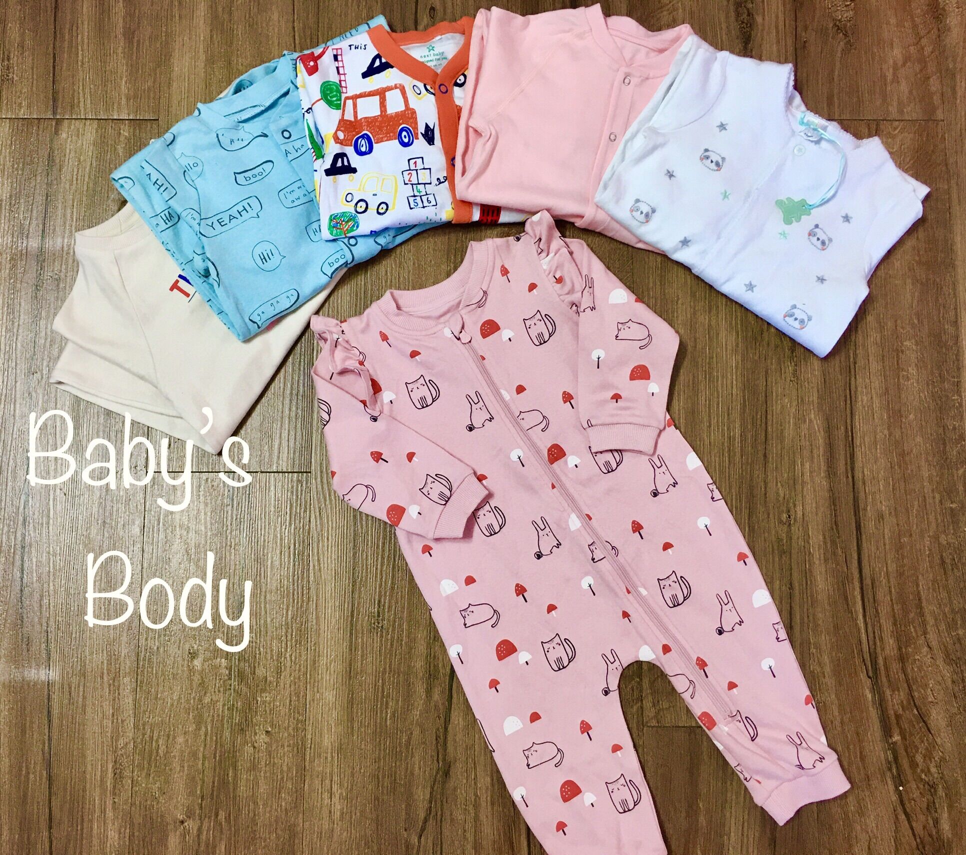 Body sleepsuit liền tất cotton xuất dư