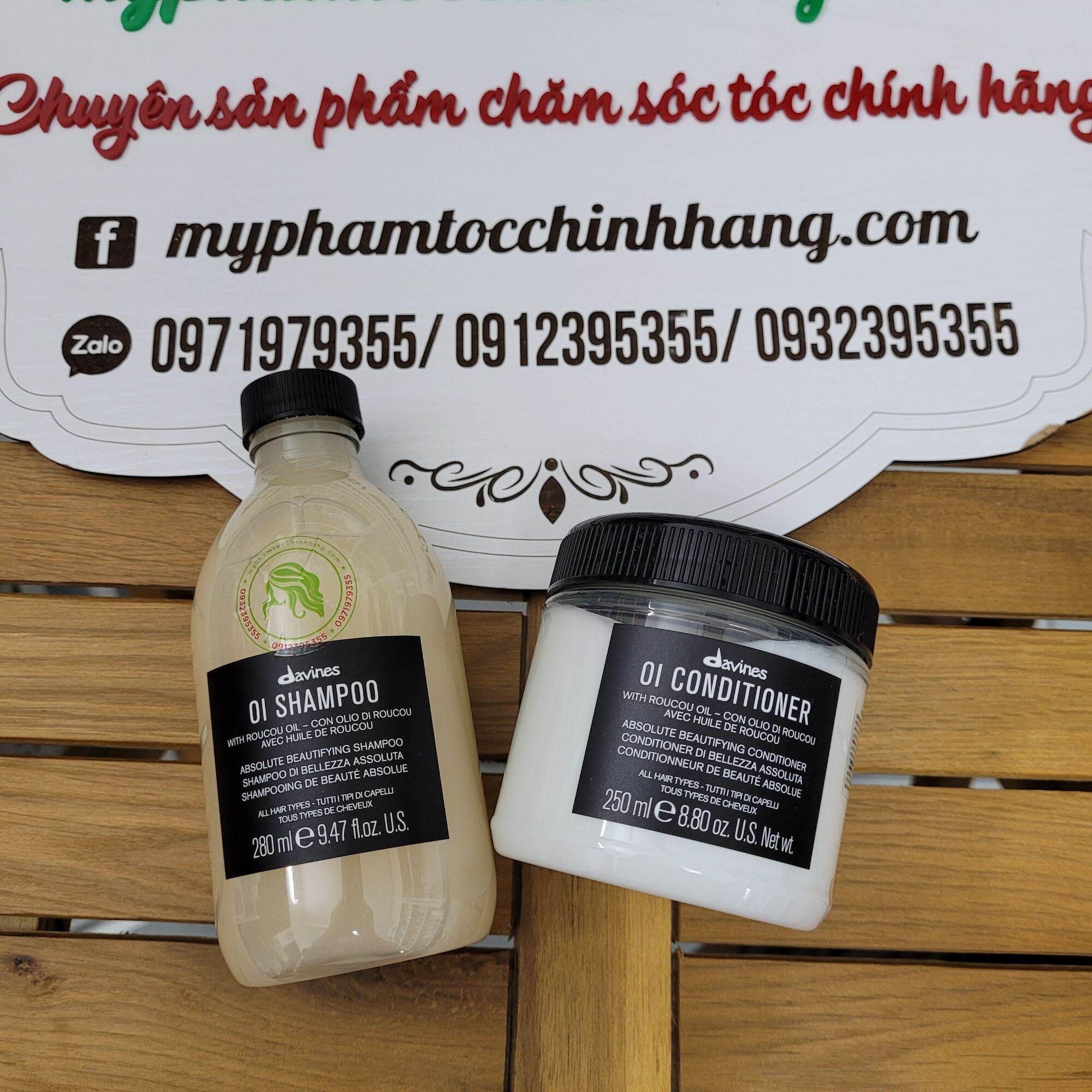 Dầu gội xả davines oi absolute suôn mượt 280ml - 250ml