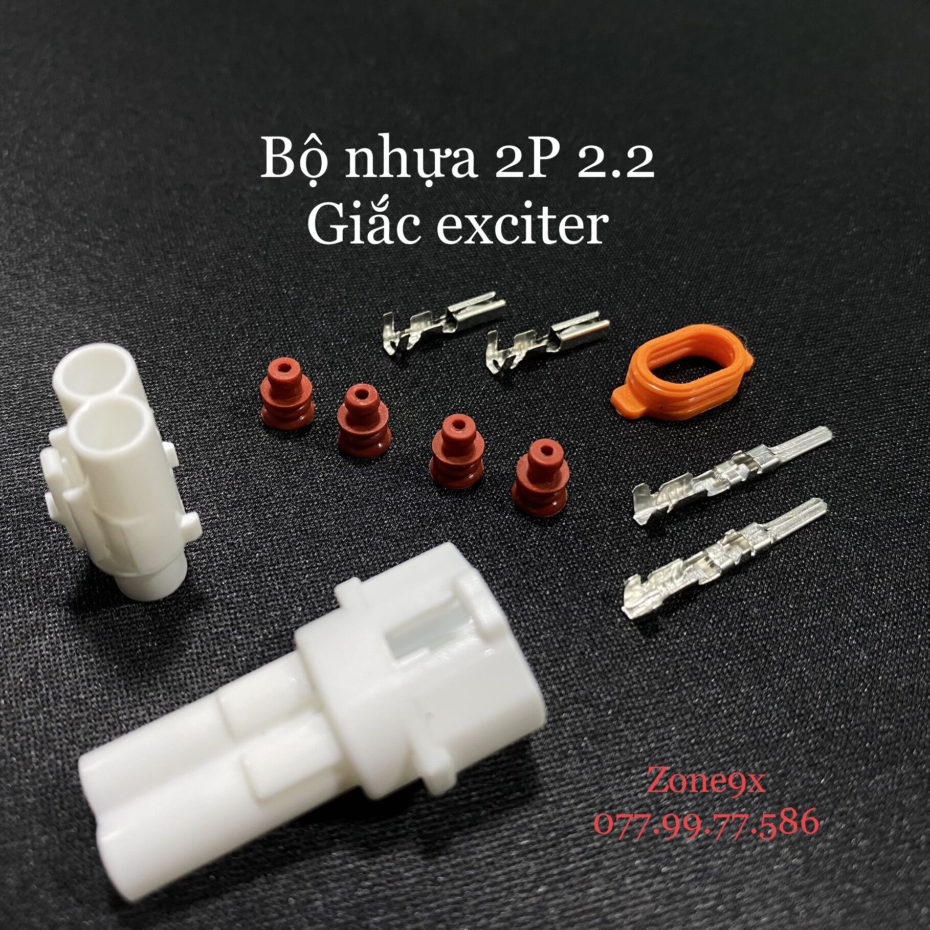 Bộ nhựa 2p 2.2 cho giắc đèn exciter
