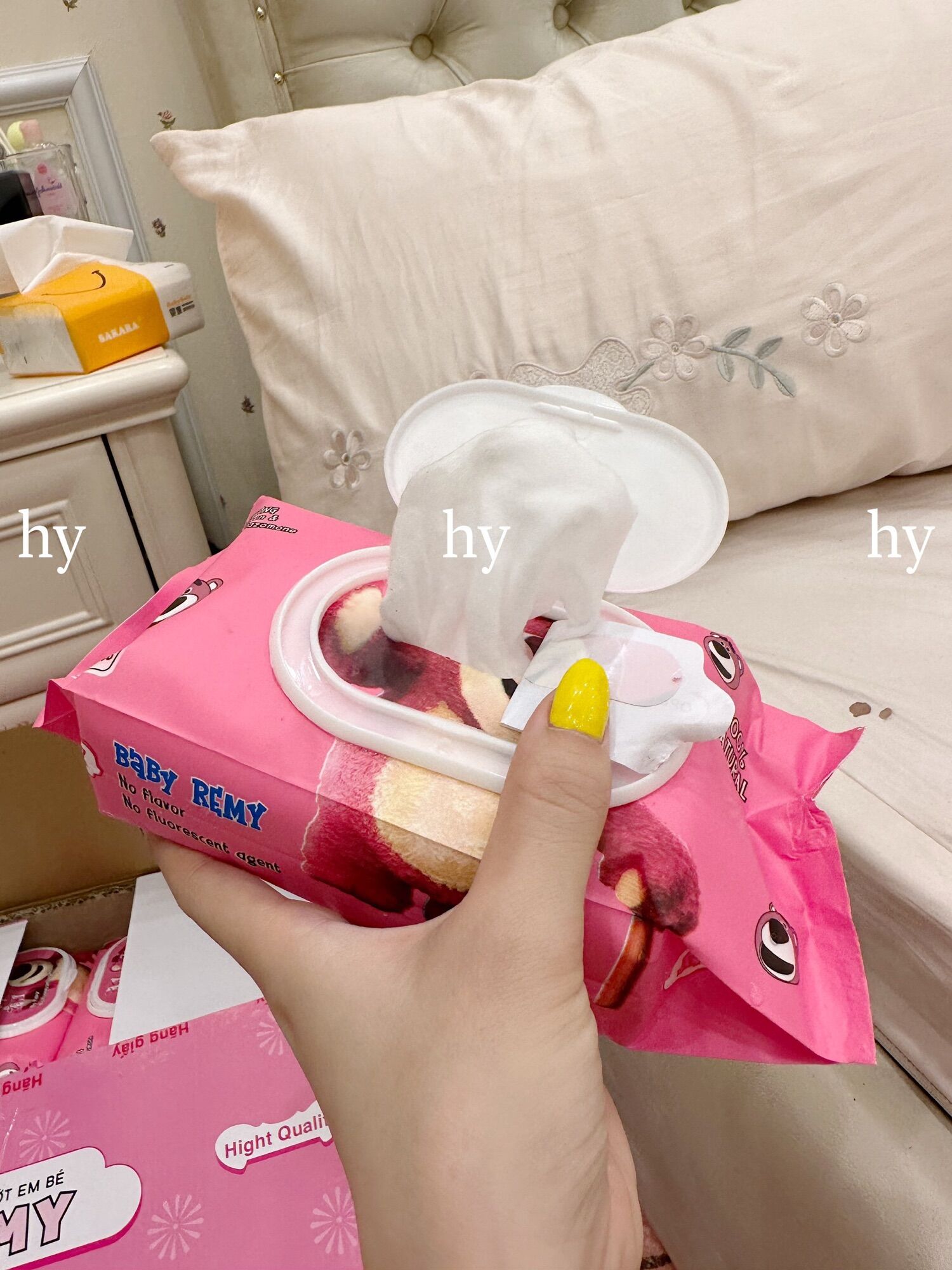Khăn ướt gấu dâu siêu hot gói 120 tờ [ mẫu thay đổi theo từng đợt nhập]