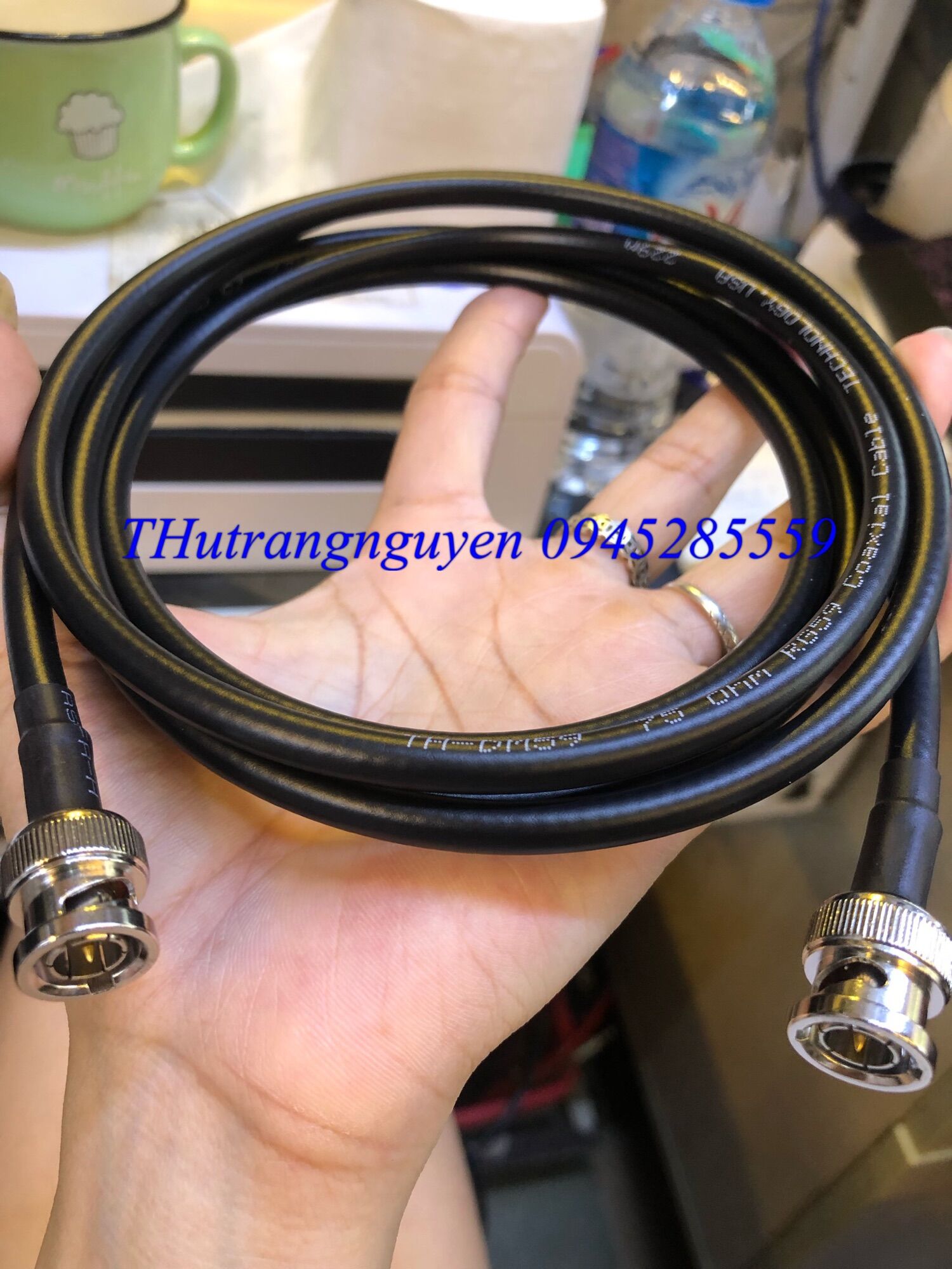 Dây SDI 2 đầu bnc đực lõi đồng