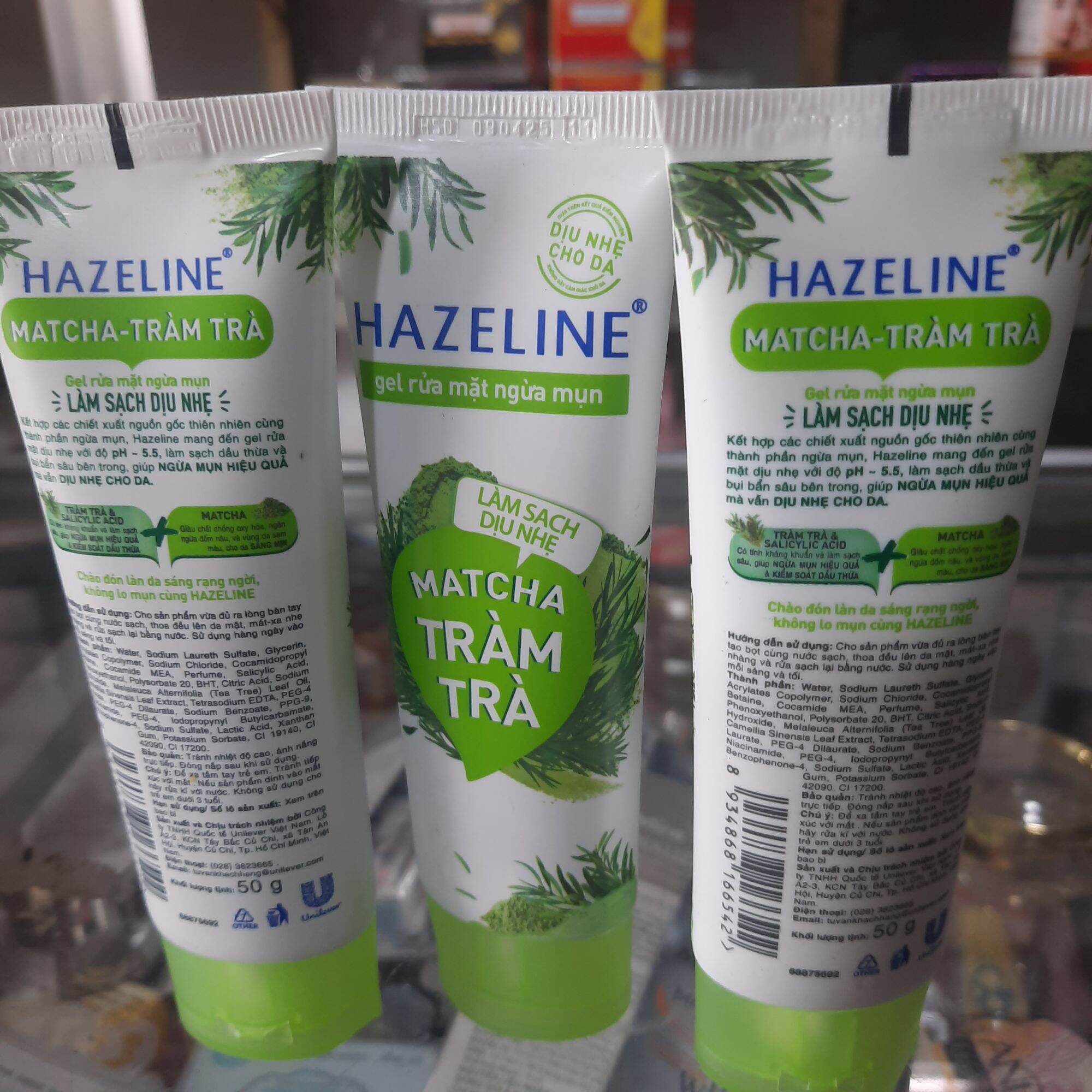 sữa rửa mặt hazaline lựu đỏ 50g