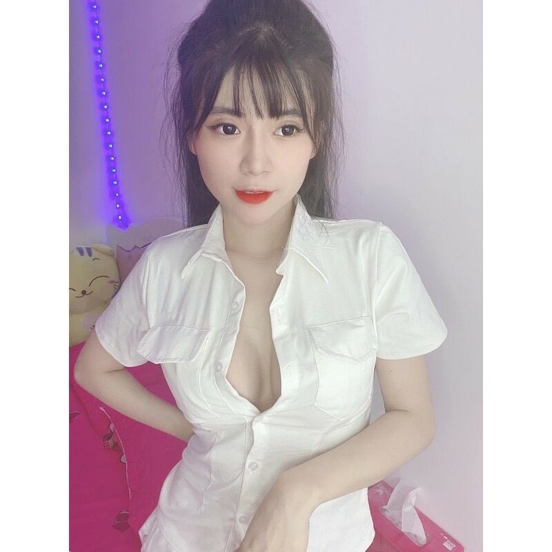 Áo sơ mi trắng- Áo sơ mi cộc tay 2 túi mặc đi làm đi học