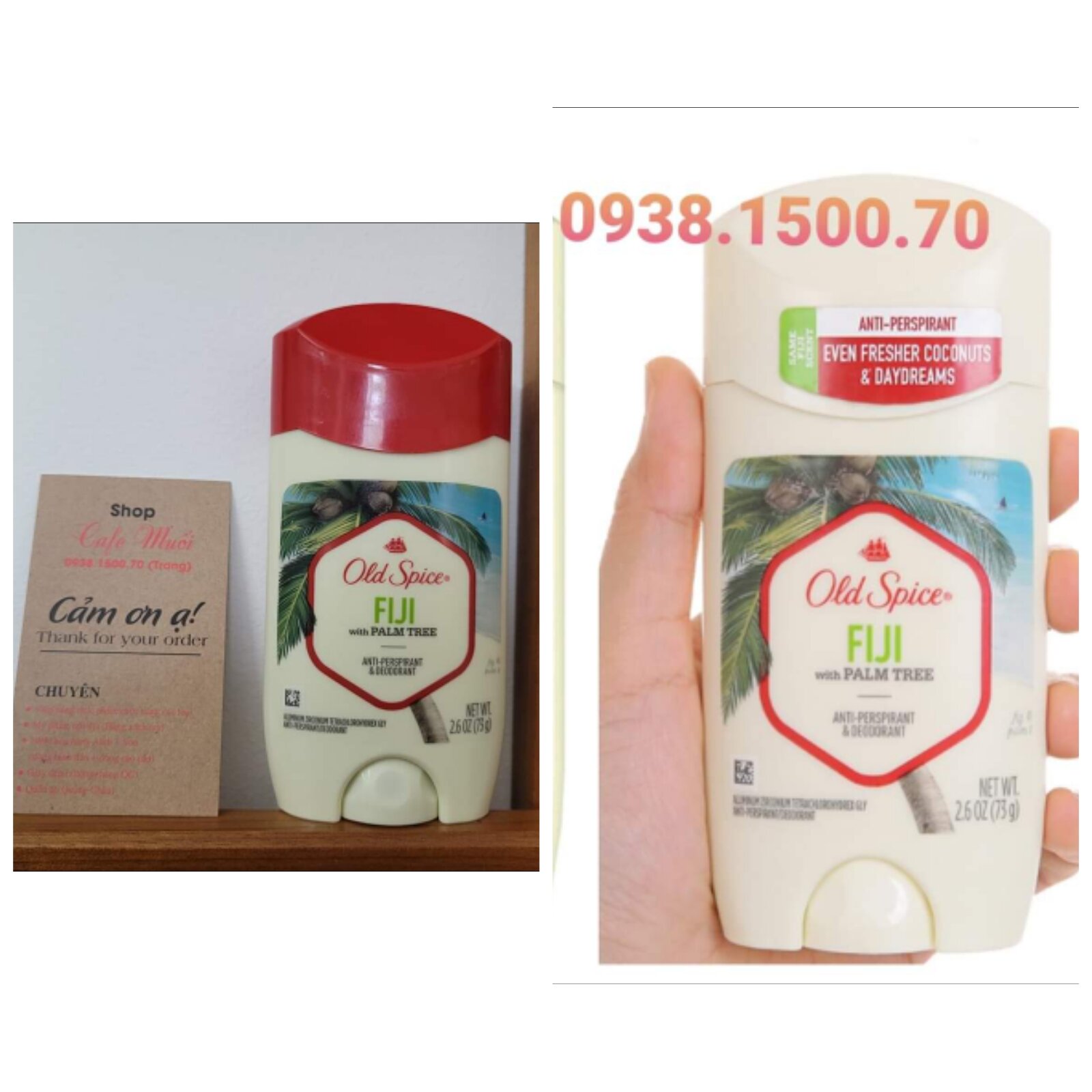 Sáp lăn khử mùi 48h cho nam old spice inspired by nature collection fiji with palm tree 85g
