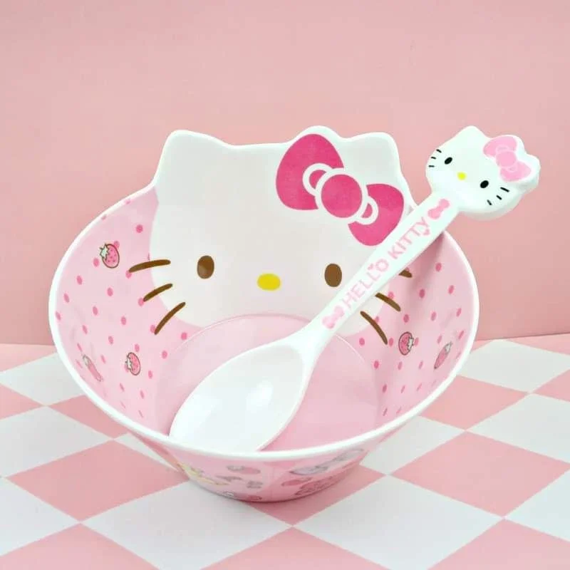 🌸COMBO TÔ CHÉN MUỖNG HELLO KITTY