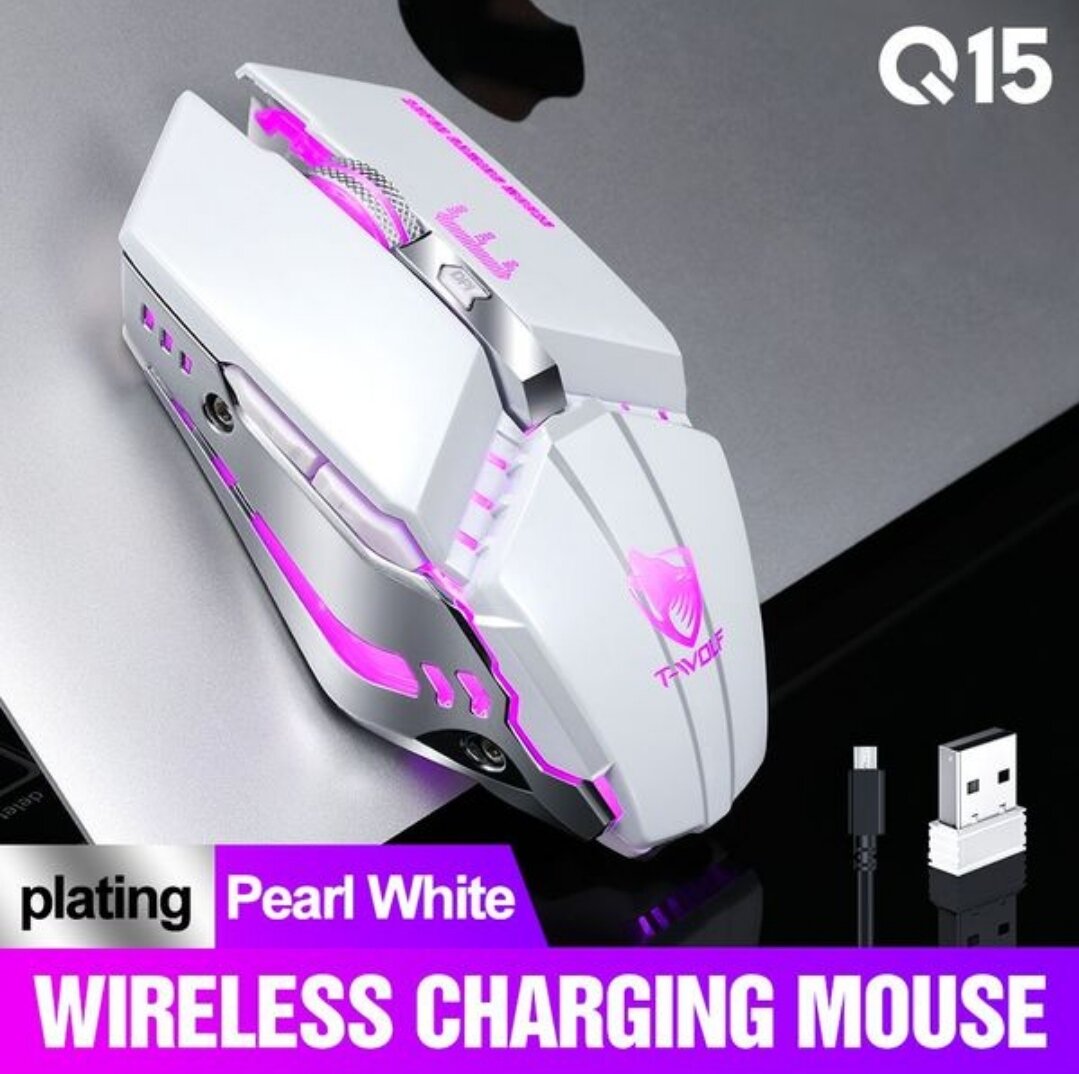 Chuột máy tính không dây t-wolf q15 gaming mouse, hàng chính hãng, bảo hành 6 tháng