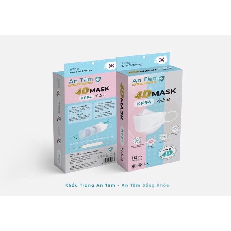 khẩu trang 4D KF 94 hộp 10 cái