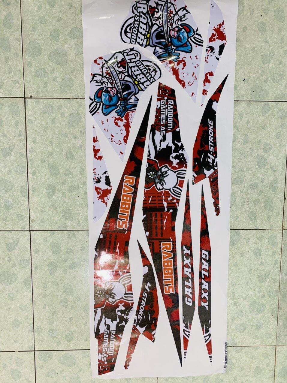 [HCM]Tem xe Galaxy  tem rời cao cấp dán được nhiều màu xe