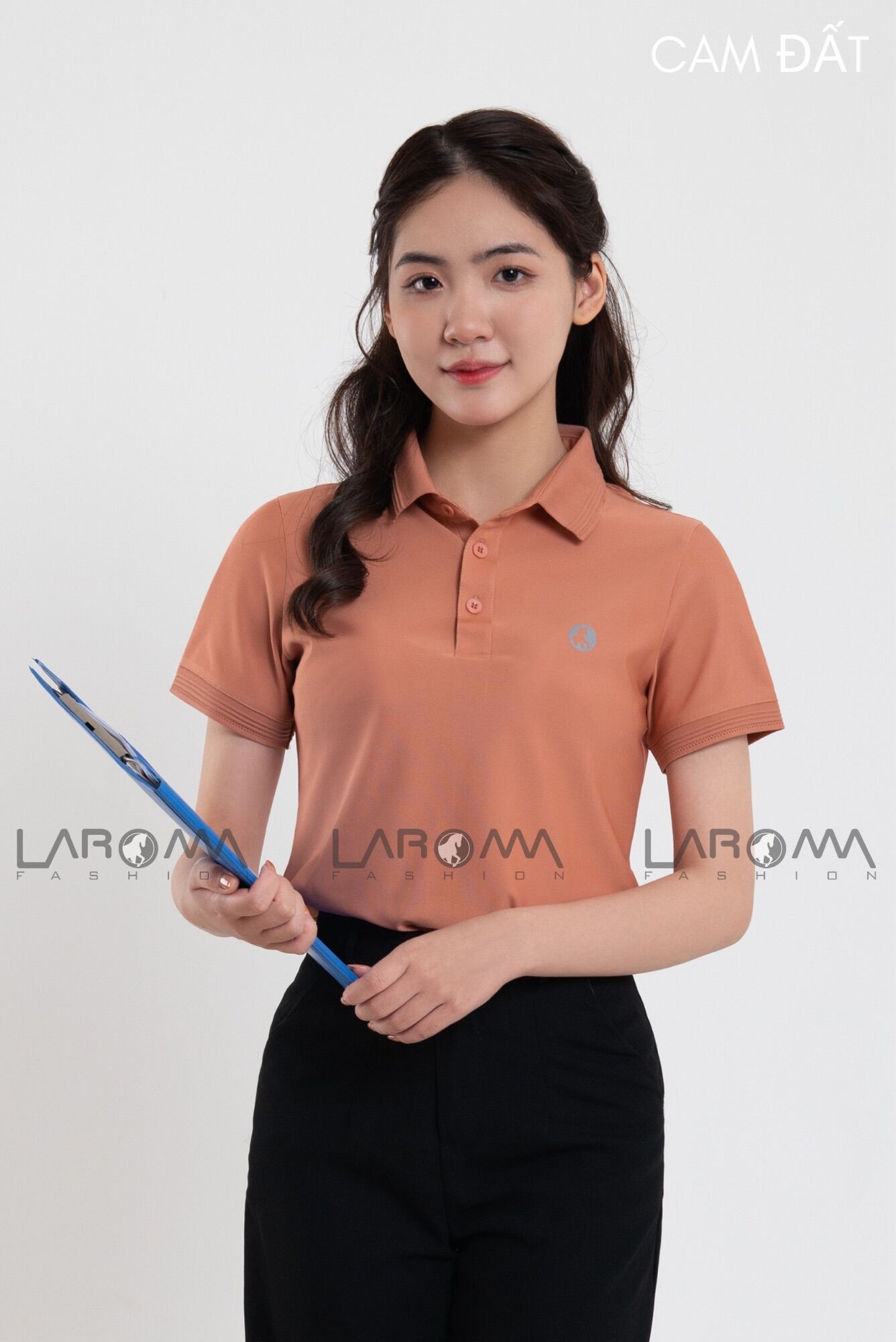 Áo polo phông có cổ Laroma của nữ