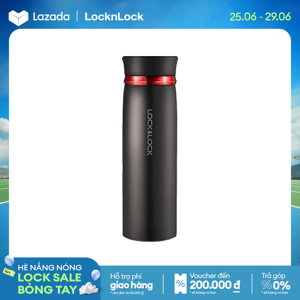Bình Giữ Nhiệt Lock&Lock Feather Light 450Ml Lhc4131Bkr (Đen)