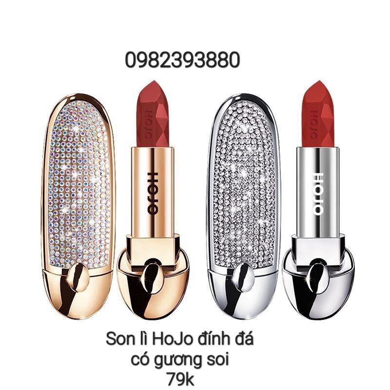 Son lì hojo đính đá lấp lánh có gương soi