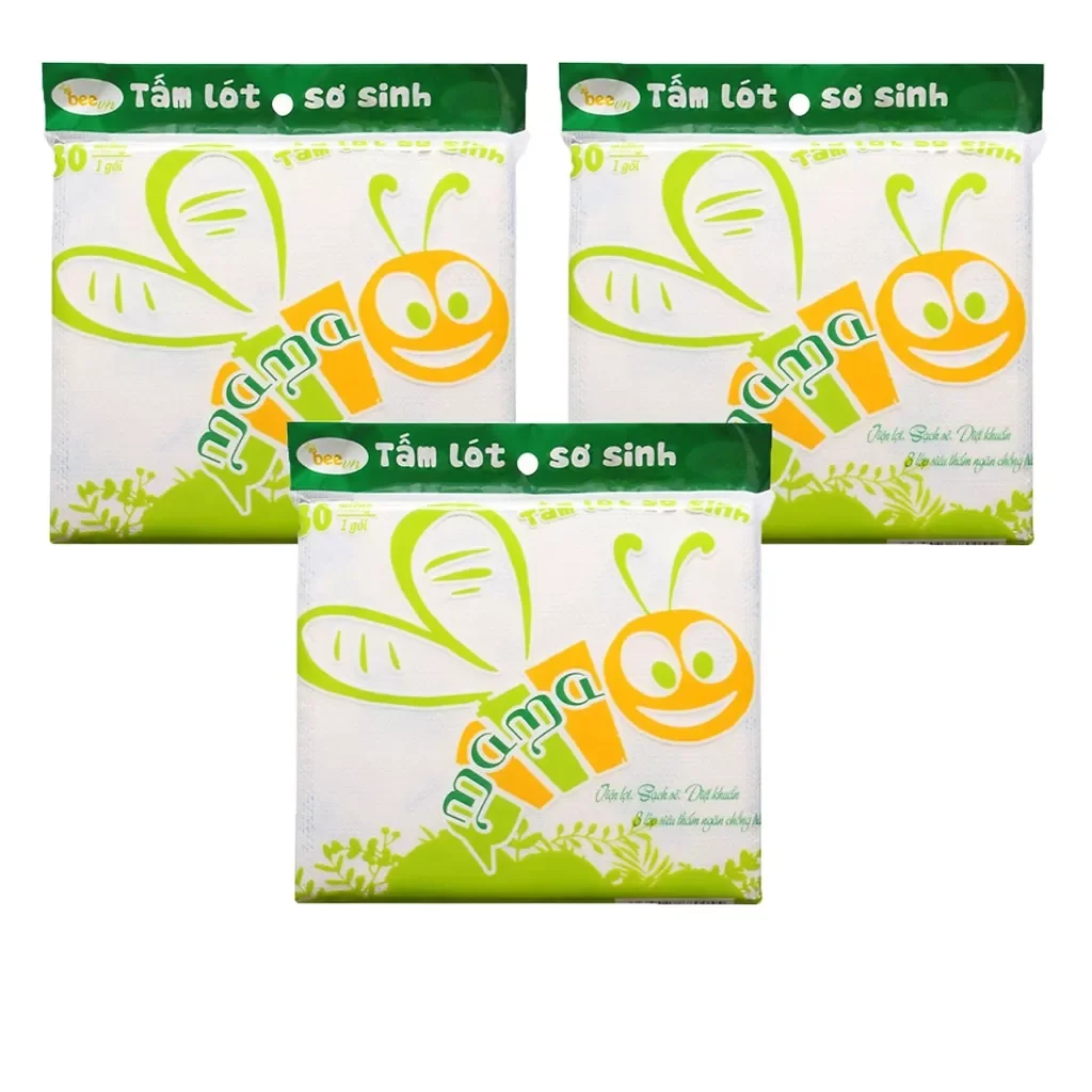 Combo 5 bịch tấm lót sơ sinh Mama (30 miếng/ gói)