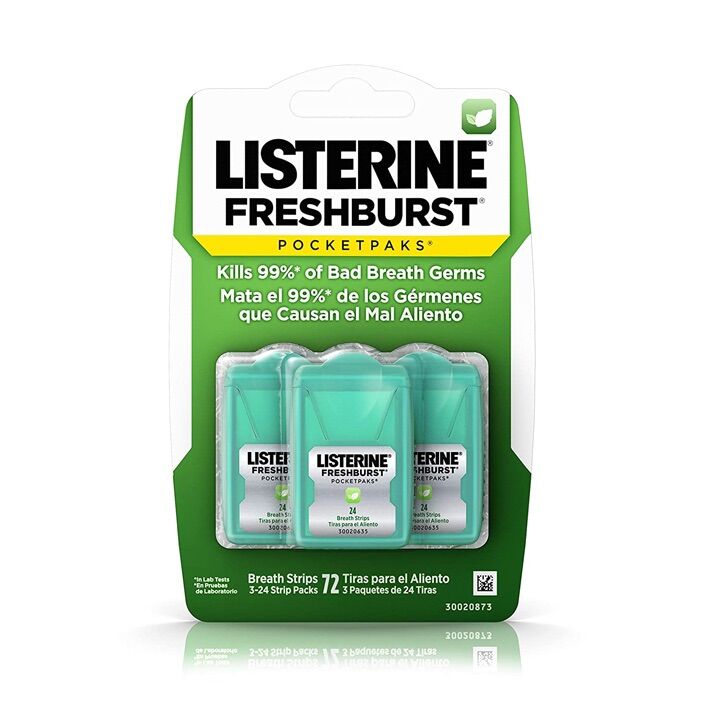 [HCM]Miếng ngậm thơm miệng diệt khuẩn Listerin vĩ 3 hộp 72 miếng